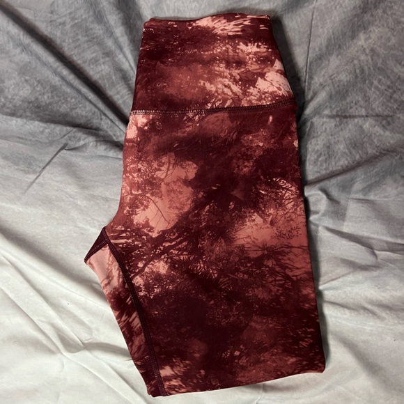 Harmony Balance Peach and Rust Forest Print Leggings - Medium - Picture 4 of 7